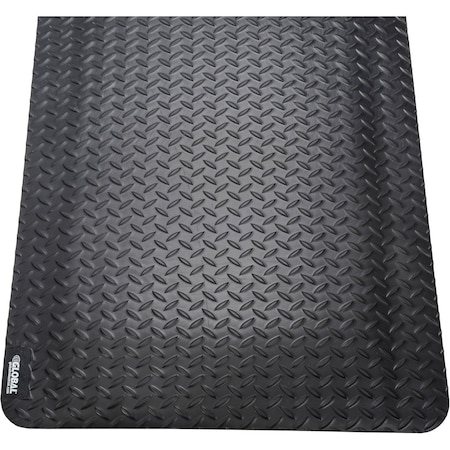 Global Industrial Antifatigue Mat, 6 in L x 4 in W, 15/16 Thickness, Black 800324